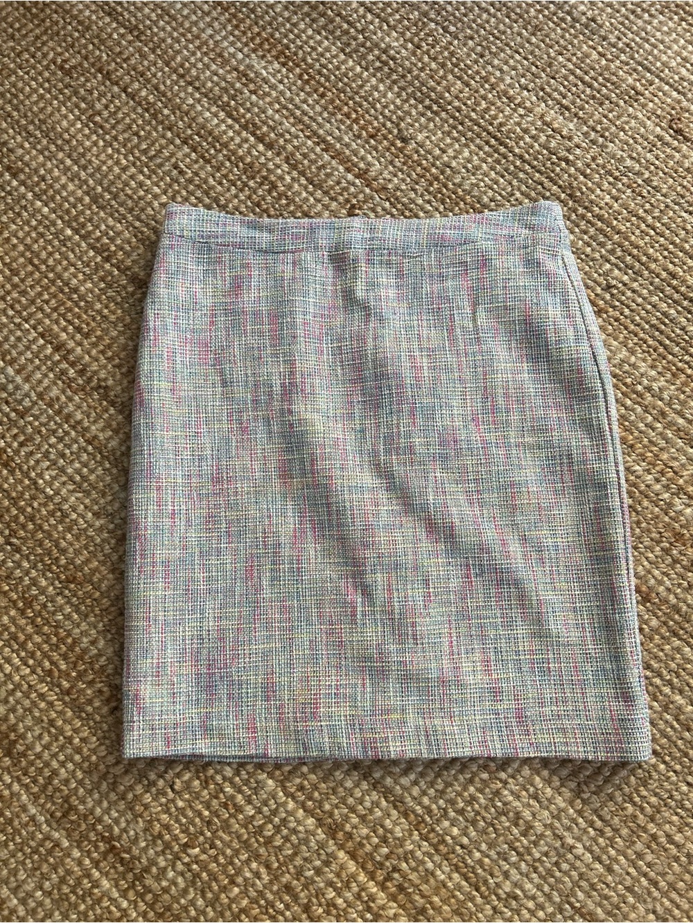 LOFT Pastel Tweed Pencil Skirt in Pink, Blue, Cream